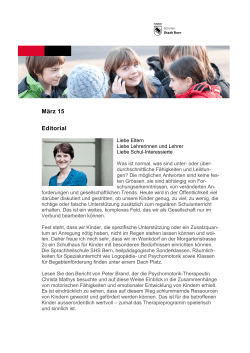 März 15 Editorial