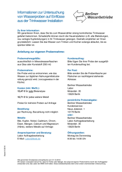 Informationen zur Untersuchung Metalle