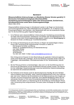 Merkblatt II Wissenschaftliche Untersuchungen an &ouml;ffentlichen