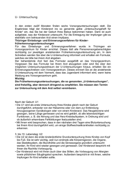 Informationsblatt zu U