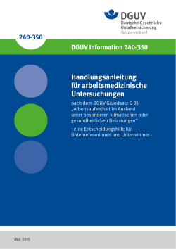 DGUV Information 240-350 - Unfallversicherung Bund und Bahn