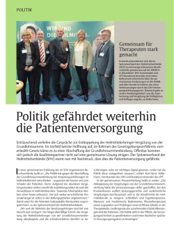 Politik gefährdet weiterhin die Patientenversorgung