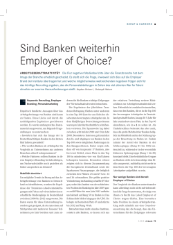 Sind Banken weiterhin Employer of Choice?
