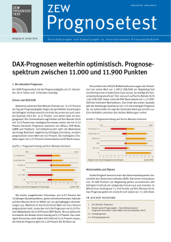 DAX-Prognosen weiterhin optimistisch. Prognose- spektrum