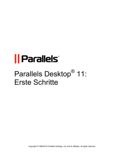 Parallels Desktop&reg; 11: Erste Schritte