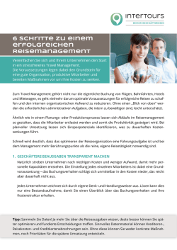 INTERTOURS_6 Schritte zum erfolgreichen Reisemanagement