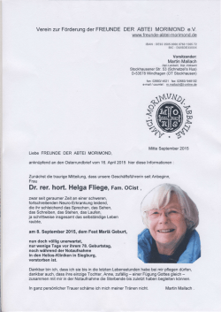Dr. rer. hort. Helga Fliege, Fam. oGist ,
