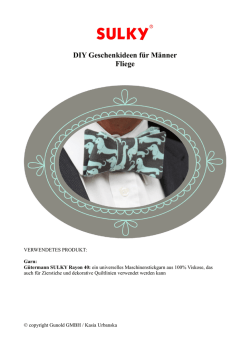 DIY Geschenkideen f&uuml;r M&auml;nner Fliege