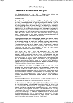 Dossenheim feiert in diesem Jahr gro&szlig;