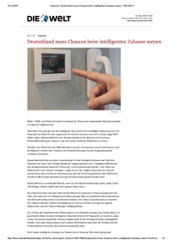 Deutschland muss Chancen beim intelligenten Zuhause nutzen