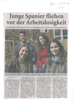 junge Spanier ﬂiehen vor der Arbeitslosigkeit