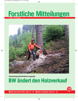BW ändert den Holzverkauf - IG Bauen-Agrar