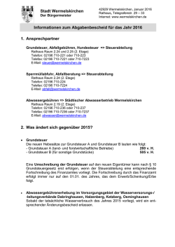 Infoblatt 2016 - Wermelskirchen