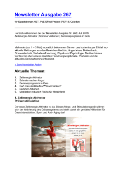 Newsletter 267 Juli 2015, als PDF - Eggetsberger-Net