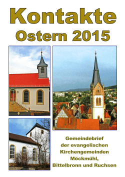 Gemeindebrief Kontakte Ostern 2015 - Ev-kirche