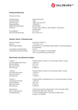 Technische Daten Kraftwerk Bärenwerk PDF