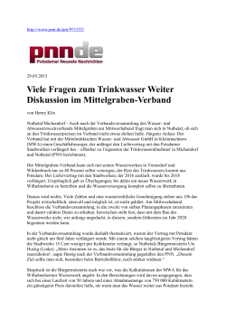 PNN 29.05.2015 - Interessenverein für Wasser und Abwasser e. V.