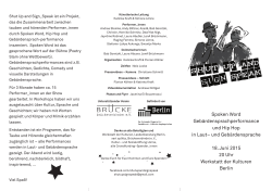 Programmflyer - Werkstatt der Kulturen