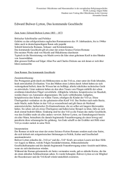 Edward Bulwer-Lytton, Das kommende Geschlecht