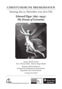 CHRISTUSKIRCHE BREMERHAVEN Edward Elgar (1857 – 1934
