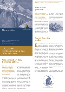 Newsletter - matterhorn 2015