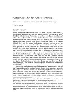 Gottes Gaben f&uuml;r den Aufbau der Kirche