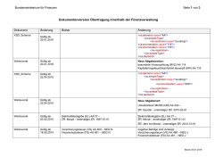 Dokumentenversion &Uuml;bertragung innerhalb der Finanzverwaltung