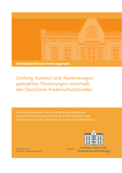 Abschlussbericht - Göttinger Institut für Demokratieforschung