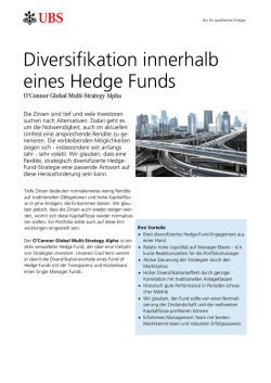 Diversifikation innerhalb eines Hedge Funds