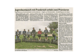 jugendaustausch mit Frankreich erlebt zwei Premieren