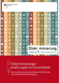 Diskriminierungserfahrungen in Deutschland
