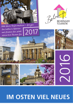 IM OSTEN VIEL NEUES - Behringer Touristik