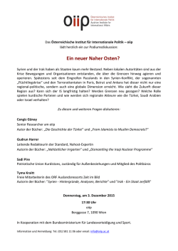 Ein neuer Naher Osten?