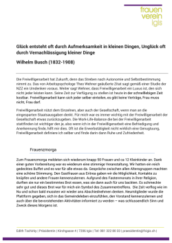 Gl&uuml;ck entsteht oft durch Aufmerksamkeit in kleinen Dingen, Ungl&uuml;ck