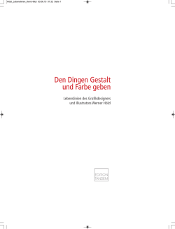 Den Dingen Gestalt und Farbe geben