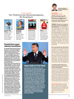 Die Titelstorys der Businessmagazine, f&uuml;r Sie gelesen &bdquo;Erholung