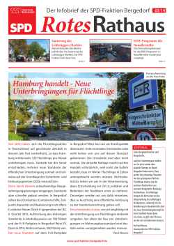 Hamburg handelt - Neue Unterbringungen f&uuml;r Fl&uuml;chtlinge