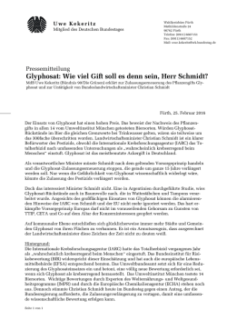 Glyphosat: Wie viel Gift soll es denn sein, Herr