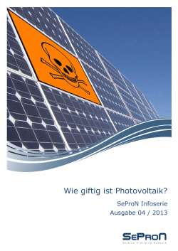 Wie giftig ist Photovoltaik? - Sachwertportal