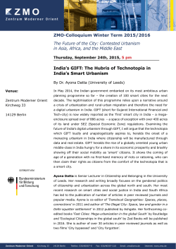 India`s GIFT: The Hubris of Technotopia in India`s Smart