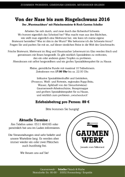 Carsten Scheller`s Gaumenwerk