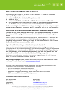 Italien: Conto Energia 5 &ndash; GSE-Register schlie&szlig;t um Mitternacht