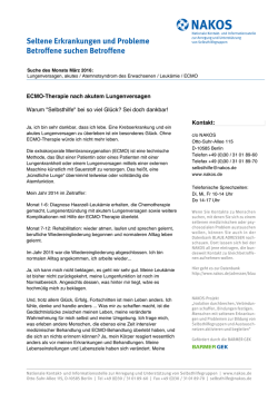 ECMO-Therapie nach akutem Lungenversagen
