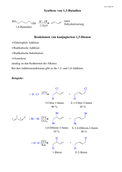 Synthese von 1,3-Butadien Reaktionen von konjugierten 1,3