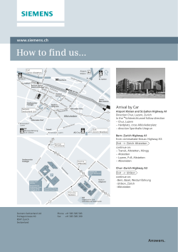 How to find us… - Siemens Schweiz AG