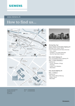 How to find us&hellip; - Siemens Schweiz AG