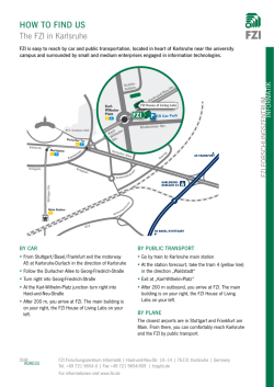 how to find us The FZI in Karlsruhe