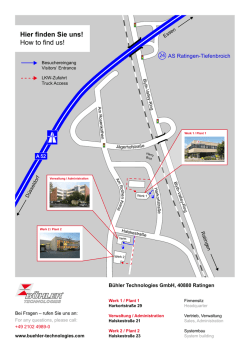 Hier finden Sie uns! How to find us! - buehler