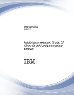 IBM SPSS Statistics Version 24: Installationsanweisungen f&uuml;r