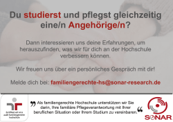 Du studierst und pflegst gleichzeitig eine/n Angeh&ouml;rige/n?